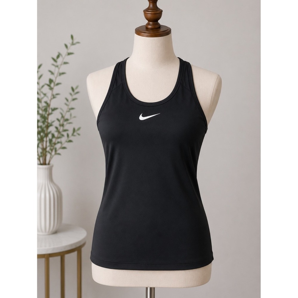 Nike Womens Swoosh Bra Tank Top Black Dri-FIT Medium Support 2X NWT